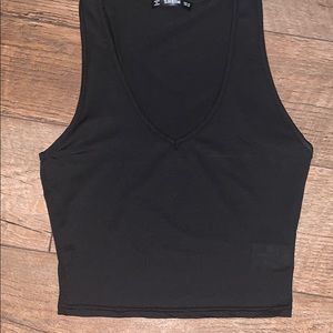 NWOT! black cropped tank top